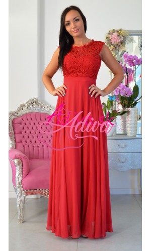 Dlhé červené spoločenské šaty Astoria